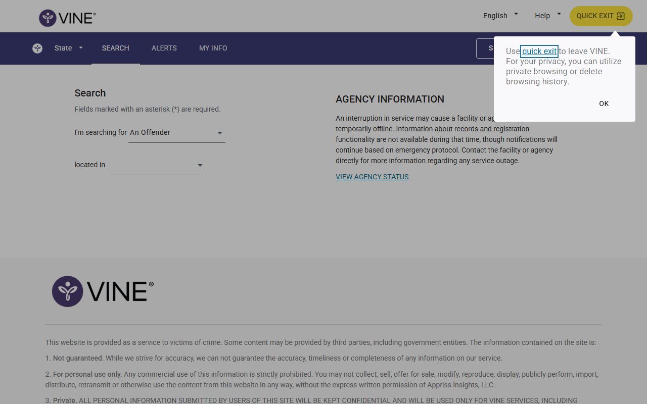 Frio County jail roster lookup through Texas VINELink person search